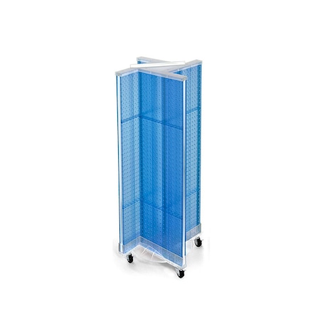 Azar Displays Pinwheel Pegboard Floor Display on Revolving Base. Spinner Rack Stand. 700444-BLU